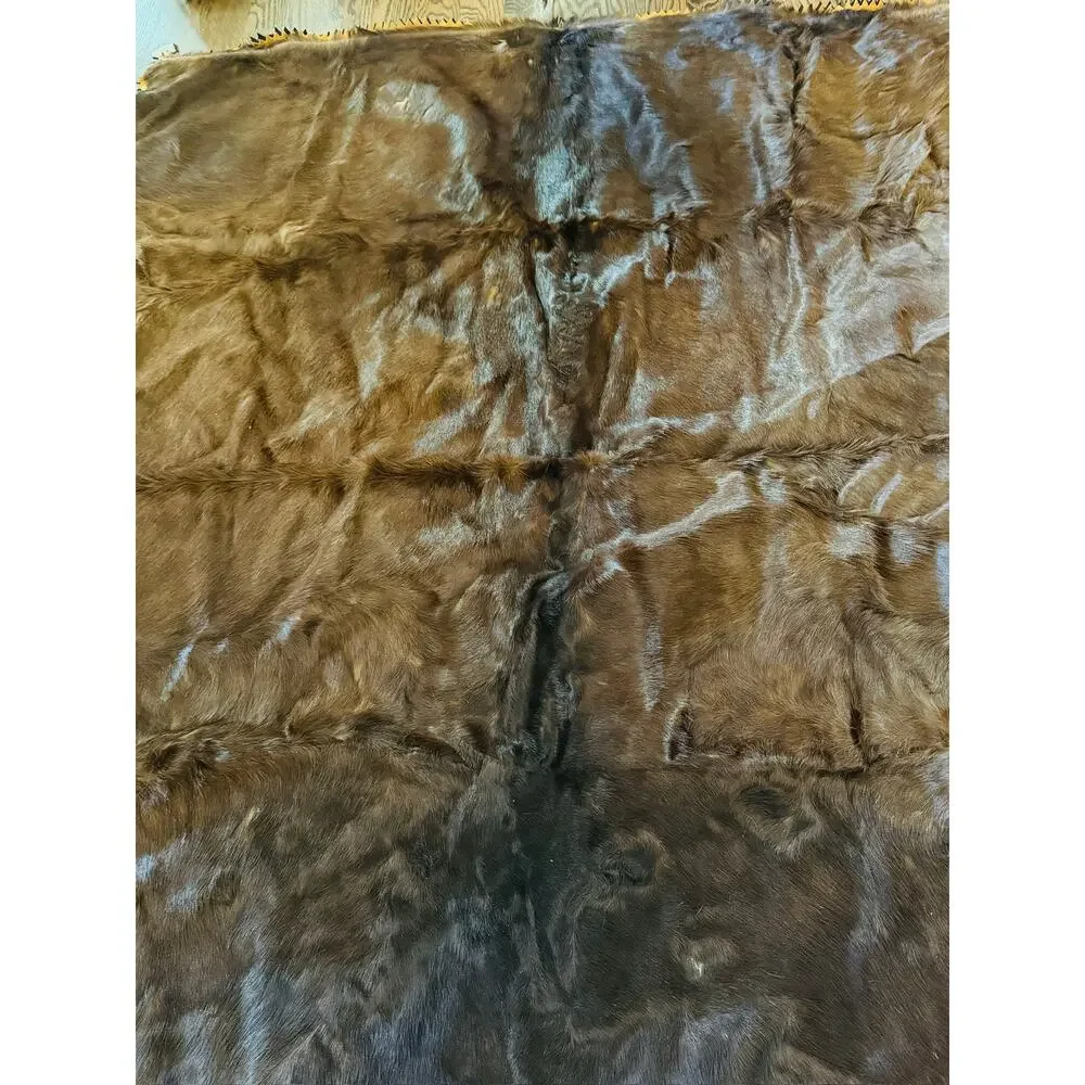 Antique Horse Hair Carriage Buggy Sleigh Wool Blanket by Edes Robe Tanning